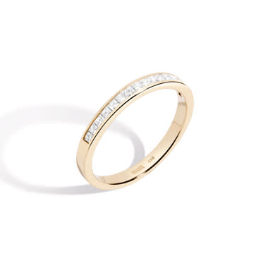 Aurate Channel Set Gold Diamond Ring