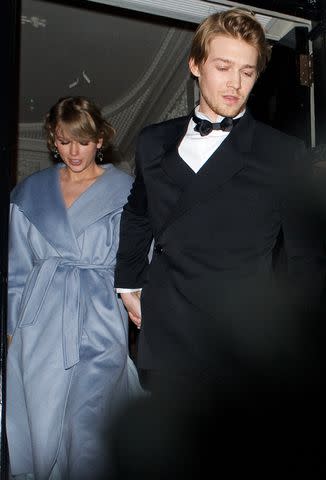 GOR/GC Images Taylor Swift and Joe Alwyn seen attending the Vogue BAFTA party at Annabel's club in Mayfair on Feb. 10, 2019, in London.