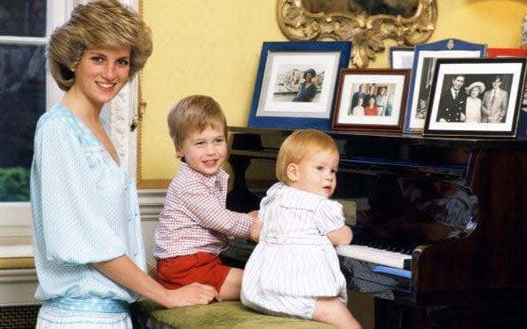 Princess Diana with her sons, William and Harry - Getty