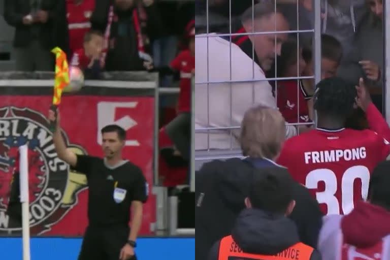 El futbolista del Bayer Leverkusen le pegó un pelotazo a un hincha y luego tuvo un conmovedor gesto