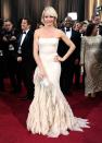 <div class="caption-credit"> Photo by: Getty</div>Cameron Diaz dazzled at the 84th Annual Academy Awards in a $1 million Tiffany & Co. diamond necklace, and a fabulous flowing Gucci gown. <br>