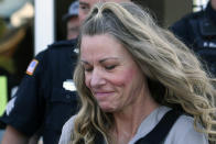 Lori Vallow Daybell is seen outside the Fremont County Courthouse in St. Anthony, Idaho, Tuesday, Aug. 16, 2022. Attorneys for a mom charged with conspiring to kill her children and then steal their social security benefits asked a judge on Tuesday to send the case back to a grand jury because they say the current indictment is confusing. Lori Vallow Daybell and her husband Chad Daybell have pleaded not guilty and could face the death penalty if convicted. (Tony Blakeslee/East Idaho News via AP, Pool)