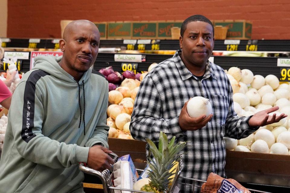 KENAN -- "Dating App" Episode 202 -- Pictured: (l-r) Chris Redd as Gary, Kenan Thompson as Kenan -- (Photo by: Casey Durkin/NBC)