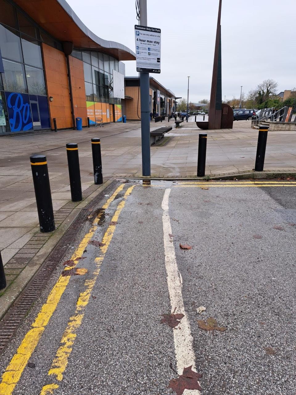 This cycle lane, spotted by a reader in Cambridge, is blocked by a parking sign (The Independent)