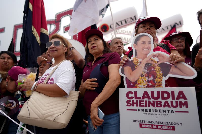 Campaign rally of the presidential candidate of the ruling MORENA party Claudia Sheinbaum, in Mexico City