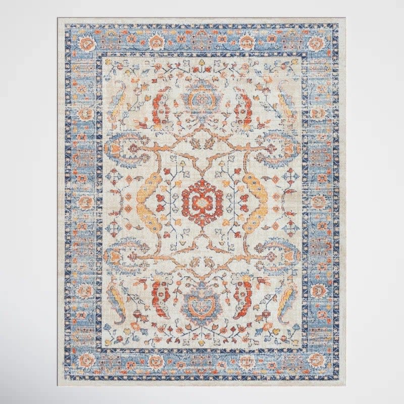 Robert Brick Red/Navy/Light Beige Indoor/Outdoor Rug