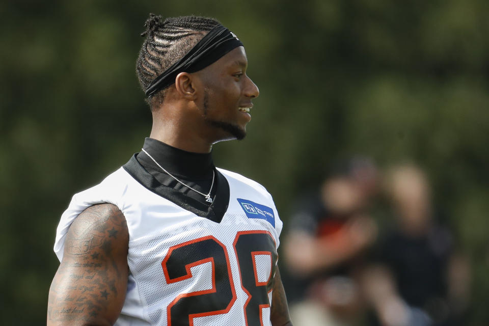 Joe Mixon should have fantasy players smiling in 2018. (AP Photo/John Minchillo)