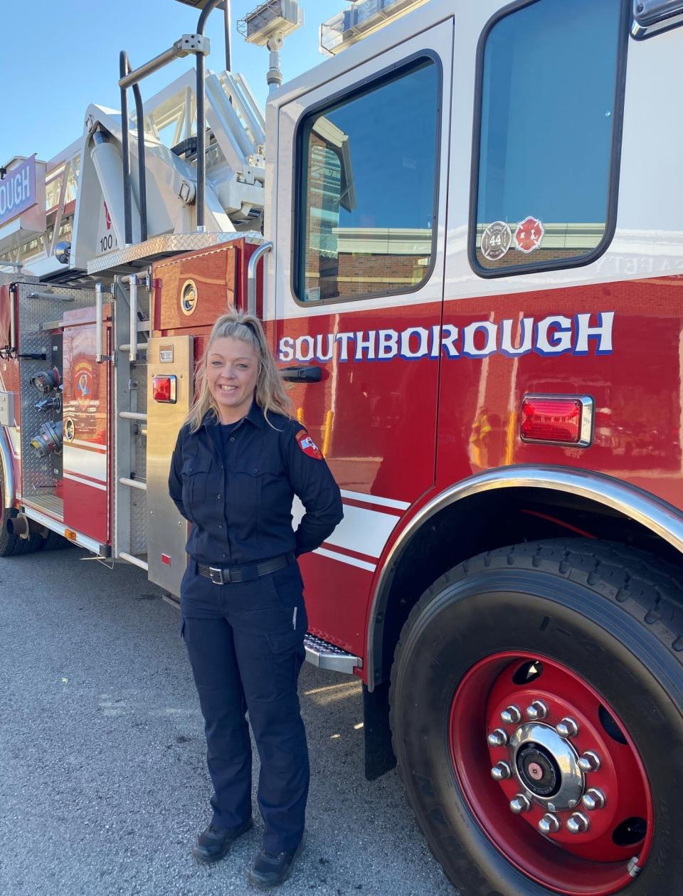 Medway resident Lisa Thompson became a full-time firefighter in Southborough in November. She died last Friday at age 38 due to a medical issue.