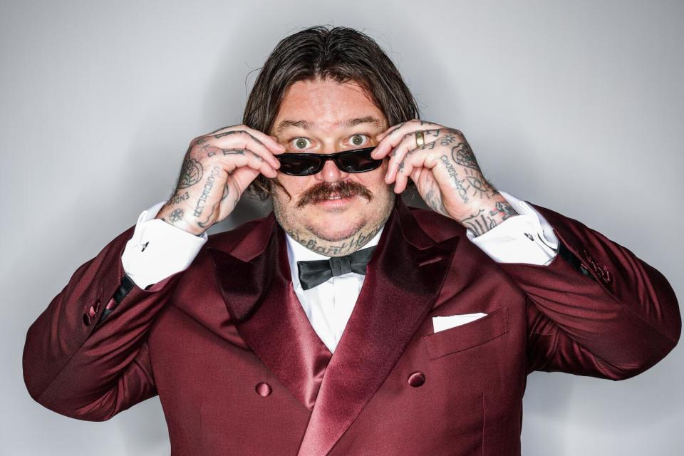 Matty Matheson in the Los Angeles Times portrait studio at the 81st Annual Golden Globe Awards