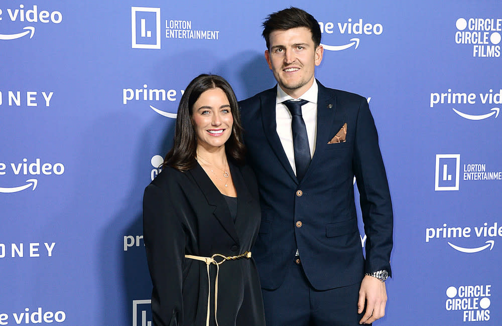 Harry Maguire with wife Fern credit:Bang Showbiz