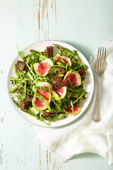 Garden Greens and Pumpernickel Panzanella Salad