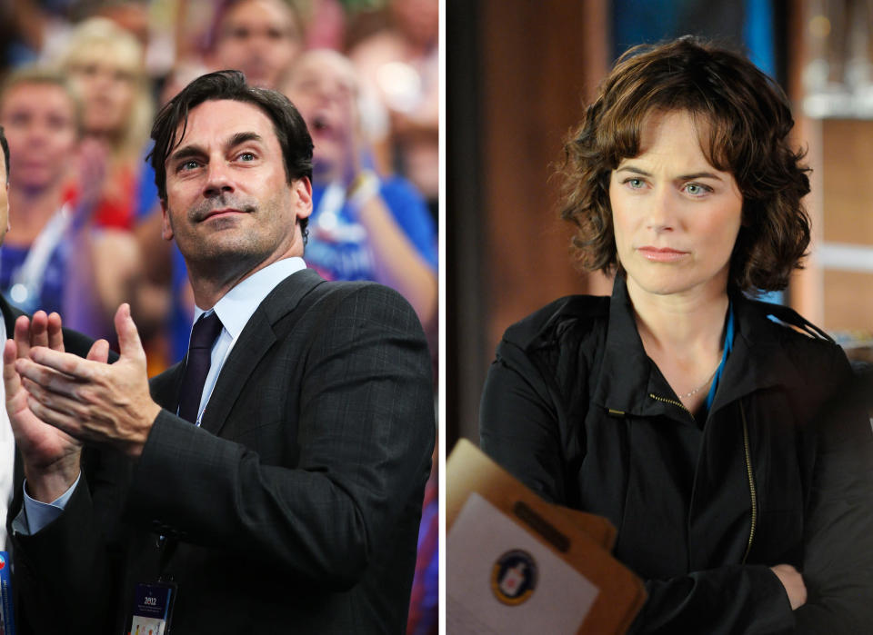 Jon Hamm and Sarah Clarke