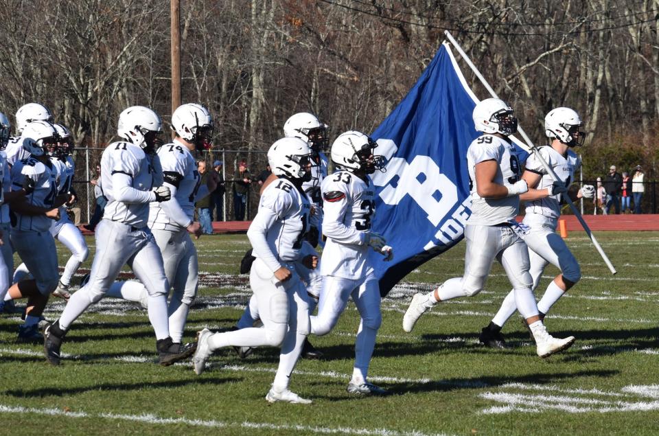 Somerset Berkley football team takes to the field in last season's Thanksgiving Day game.