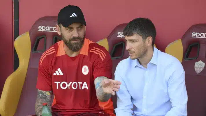 Ghisolfi oversees Roma’s training, meets with De Rossi