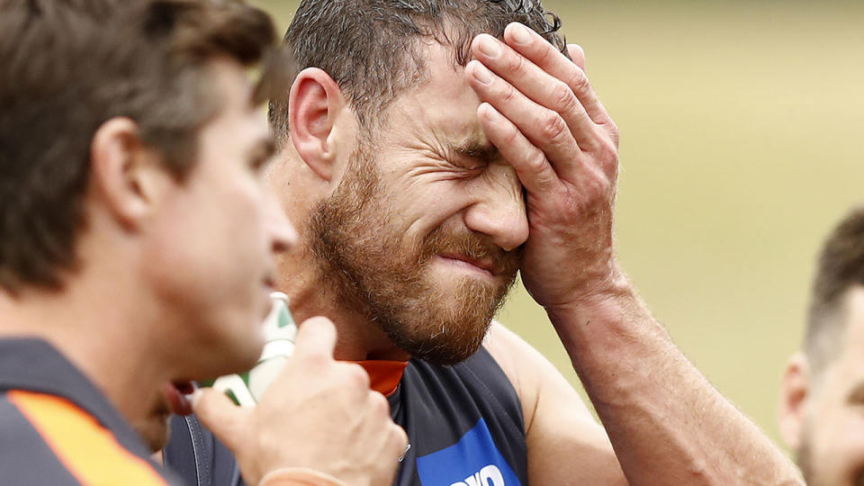 Shane Mumford could be in hot water already. (Photo by Ryan Pierse/Getty Images)