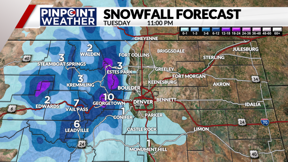 Pinpoint Weather: Snowfall forecast by April 16 