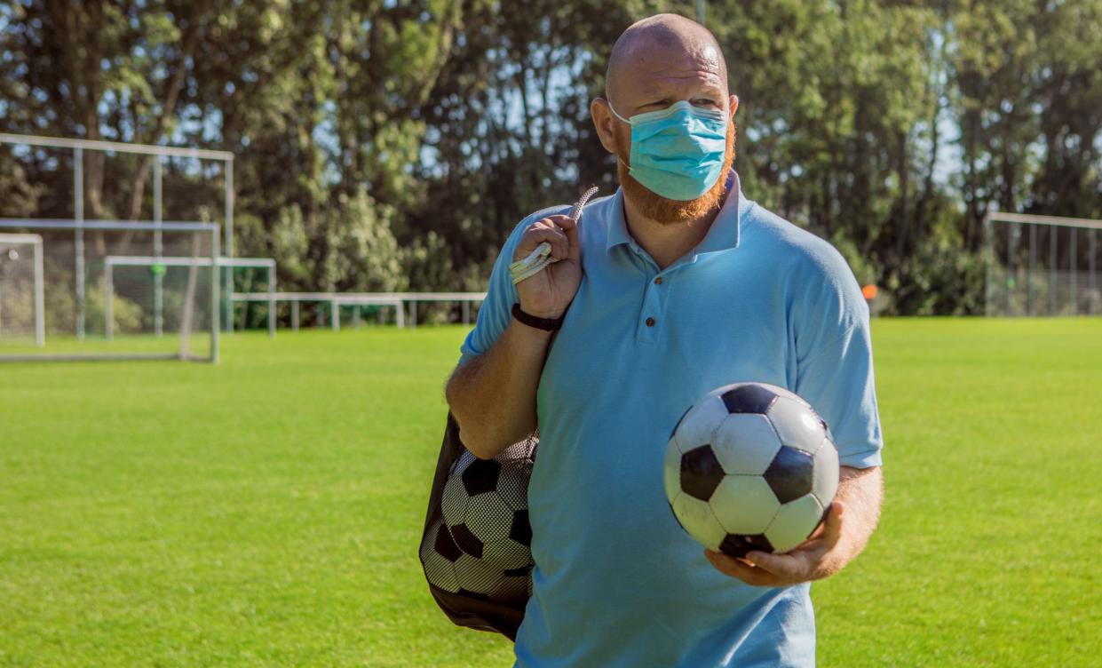 soccer coach mask
