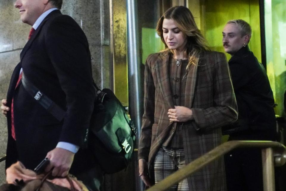 Grace Jabbari leaves court during Jonathan Majors’ assault case (Copyright 2023 The Associated Press. All rights reserved.)