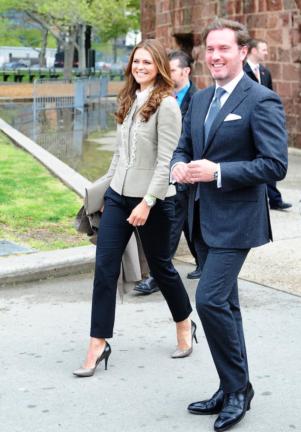 <p>Just weeks before their royal wedding, Princess Madeleine and Christopher O'Neill stepped out together in New York City. </p>