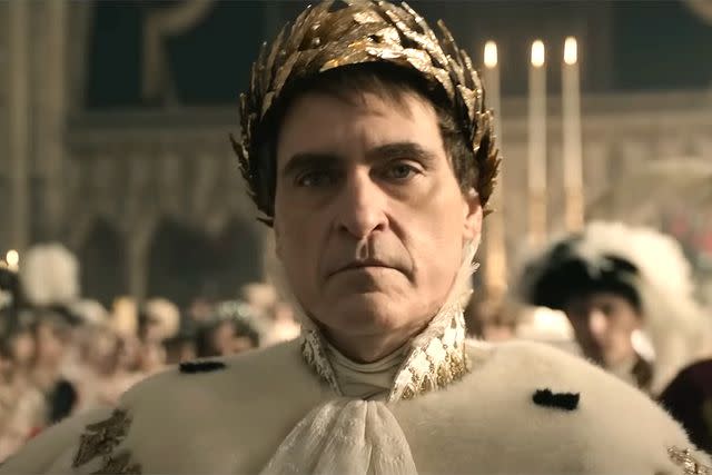 <p>Sony Pictures Entertainment</p> Joaquin Phoenix in <em>Napoleon</em> (2023)