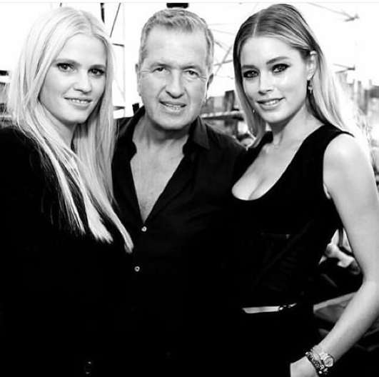 Doutzen Kroes was lucky enough to sit FROW at Givenchy with Lara Stone and Mario Testino. The dream. [Photo: Instagram/Doutzen Kroes]