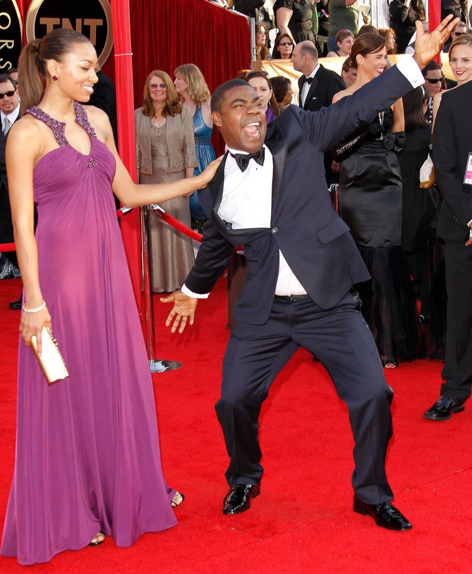 Tracy Morgan was clearly very excited about being nominated for best cast in a comedy series for <em>30 Rock</em>. 