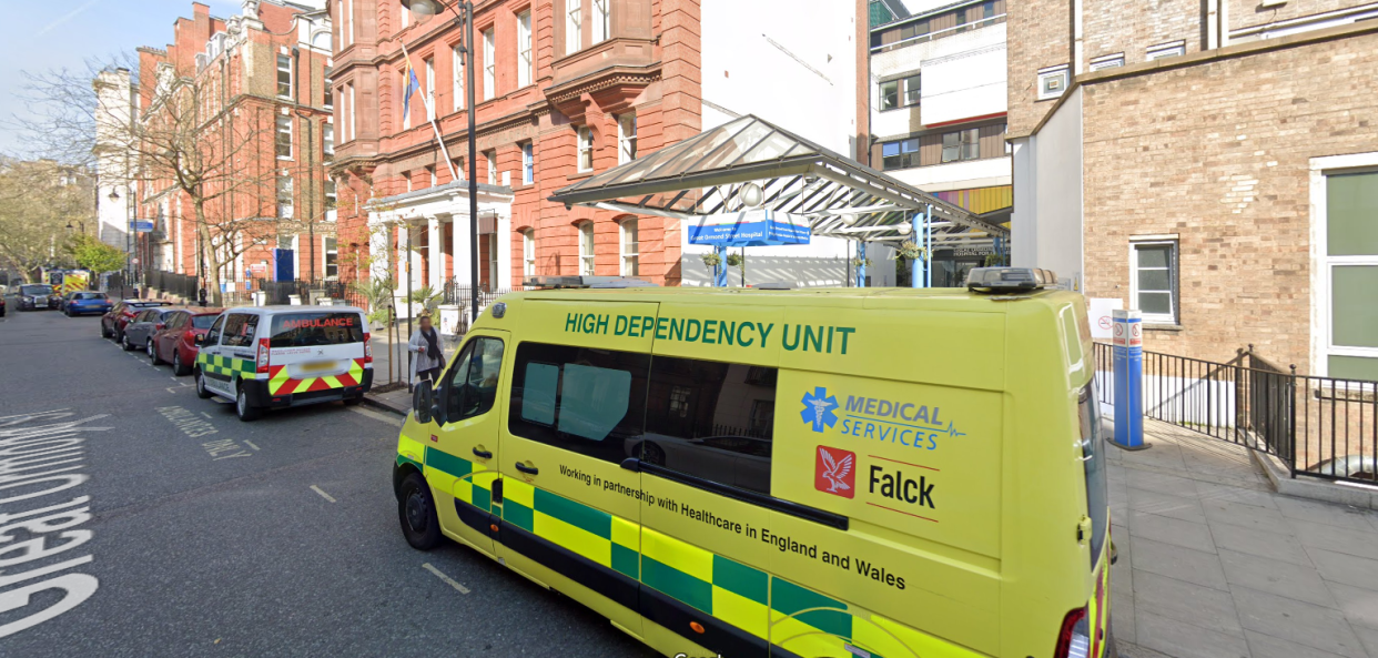 Police said a post-mortem at Great Ormond Street Hospital ruled the baby had died as a result of a head injury: Google Street View