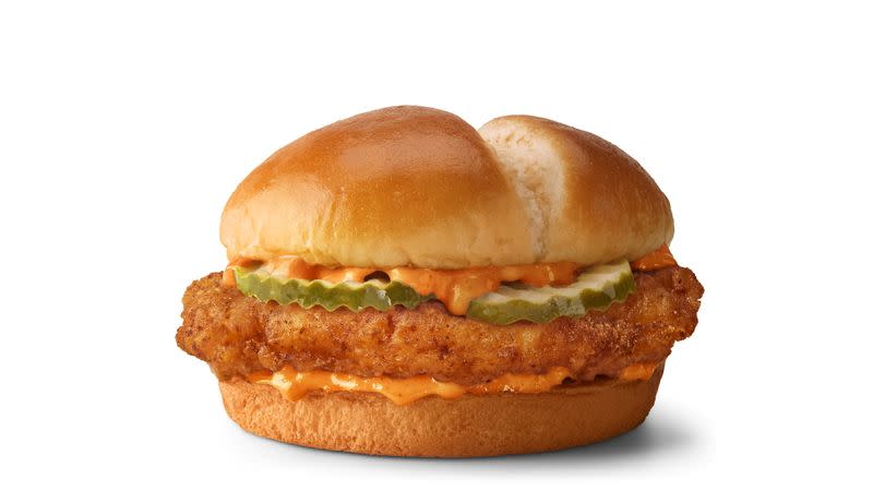 A McDonald's Spicy Crispy Chicken Sandwich