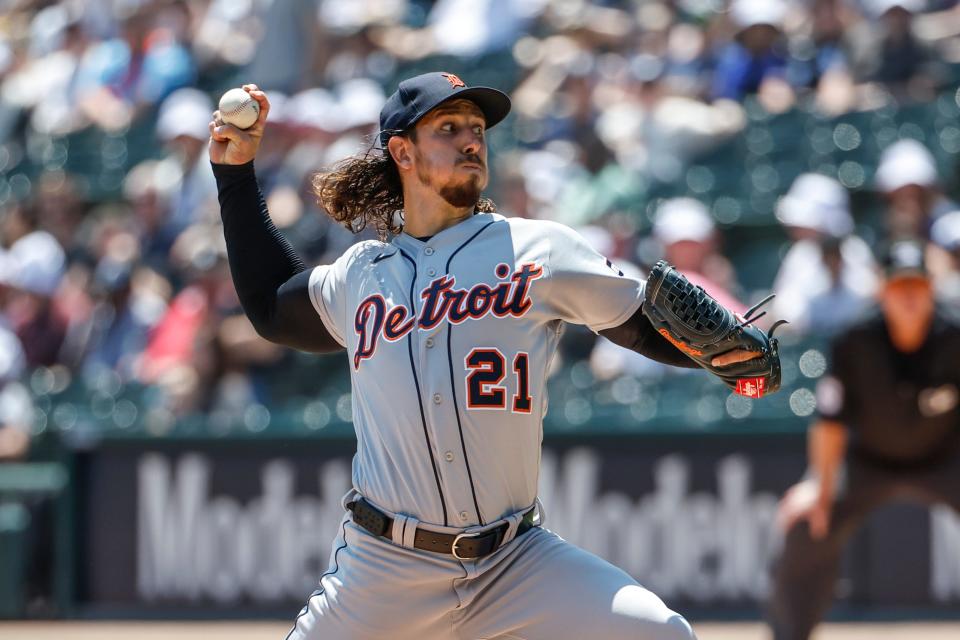Detroit Tigers starting pitcher Michael Lorenzen pitches against the Chicago White Sox during the first inning at Guaranteed Rate Field, June 3, 2023 in Chicago.