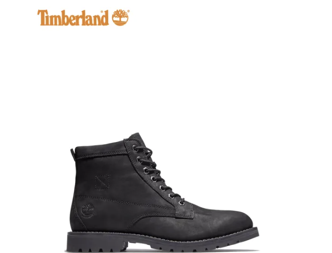 Timberland Men's Redwood Falls Waterproof Boots Black Full Grain. PHOTO: Lazada