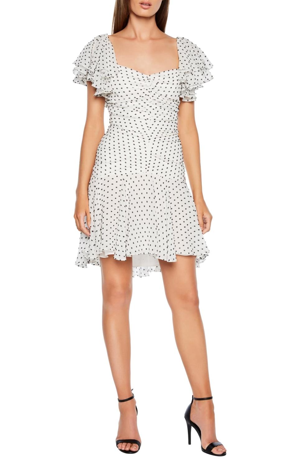 Bardot Jessi Ruched & Ruffled Party Dress