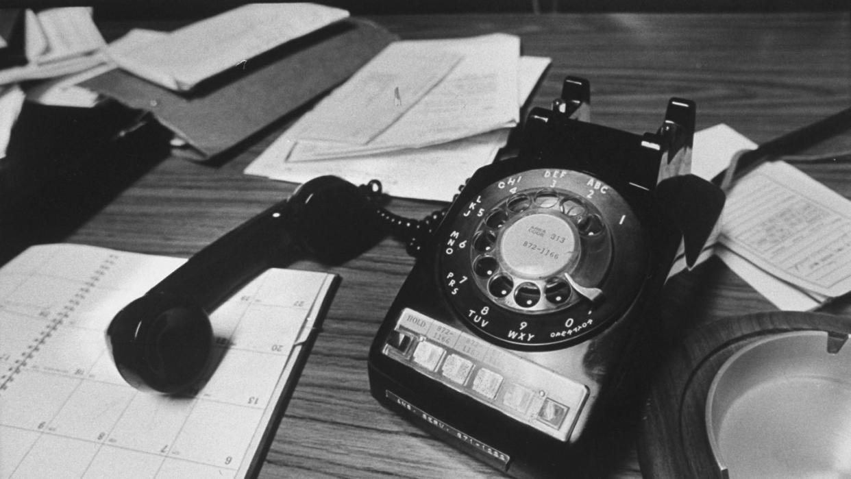 when employees leave their offices unattended, the phone is removed from the hook and all the buttons are pushed, which produces a signal which will scare off would be robbers photo by co rentmeesterthe life picture collection via getty images