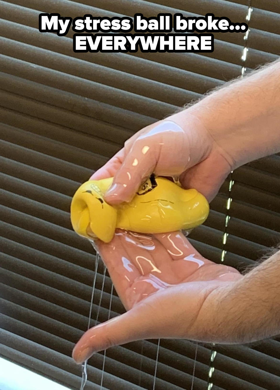 A broken stress ball