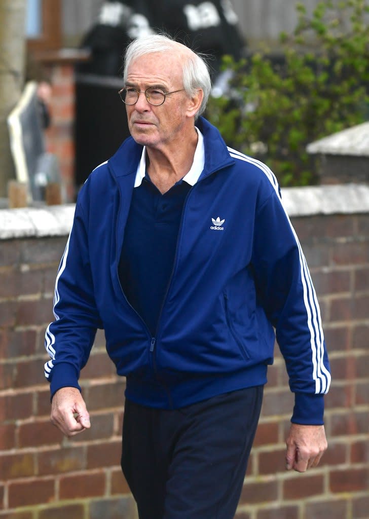 Pierce Brosnan with a comb-over in “Giant.” SplashNews.com