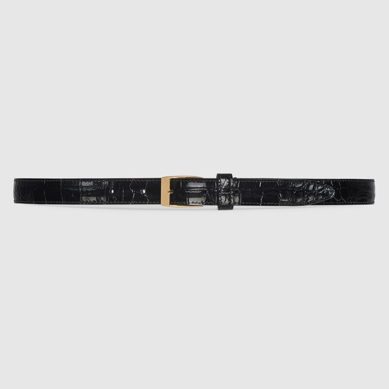 Gucci x Husbands Embossed Thin Belt