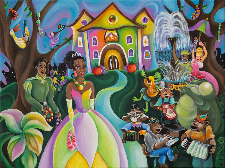 This painting by New Orleans artist Sharika Mahdi has served as inspiration for the creative team behind the new "The Princess and the Frog" attraction headed for Splash Mountain at Disney World and Disneyland.