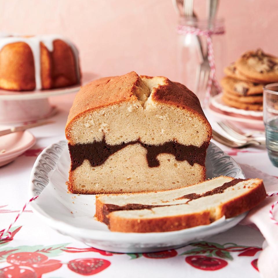 Vanilla Bean-Brownie Ripple Pound Cake