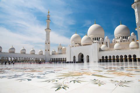 位於阿布達比的謝赫扎耶德大清真寺（Sheikh Zayed Grand Mosque）是世界上最大的清真寺 COPYRIGHT: Getty Images