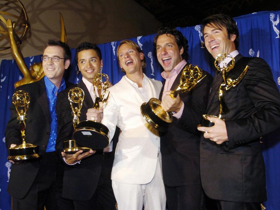 Ted Allen, Jai Rodriguez, Carson Kressley, Thom Filicia and Kyan Douglas (l-r), as cast from 