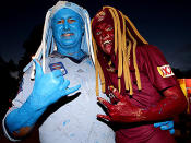 Fans show their true colours at ANZ Stadium ahead of Game One