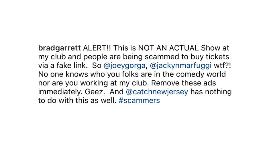 Brad Garrett's original Instagram post