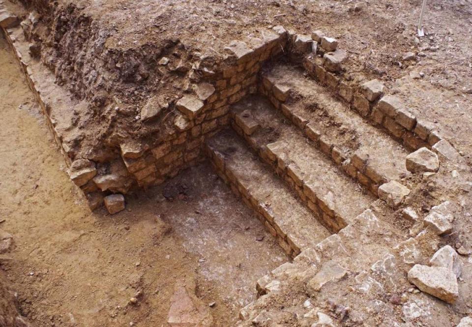 The cellar had an unusual staircase, archaeologists said.