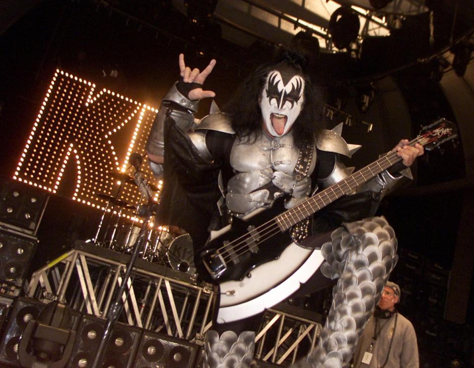 Pasadena, US, 2002: Gene Simmons during a live TV recording (Getty Images)