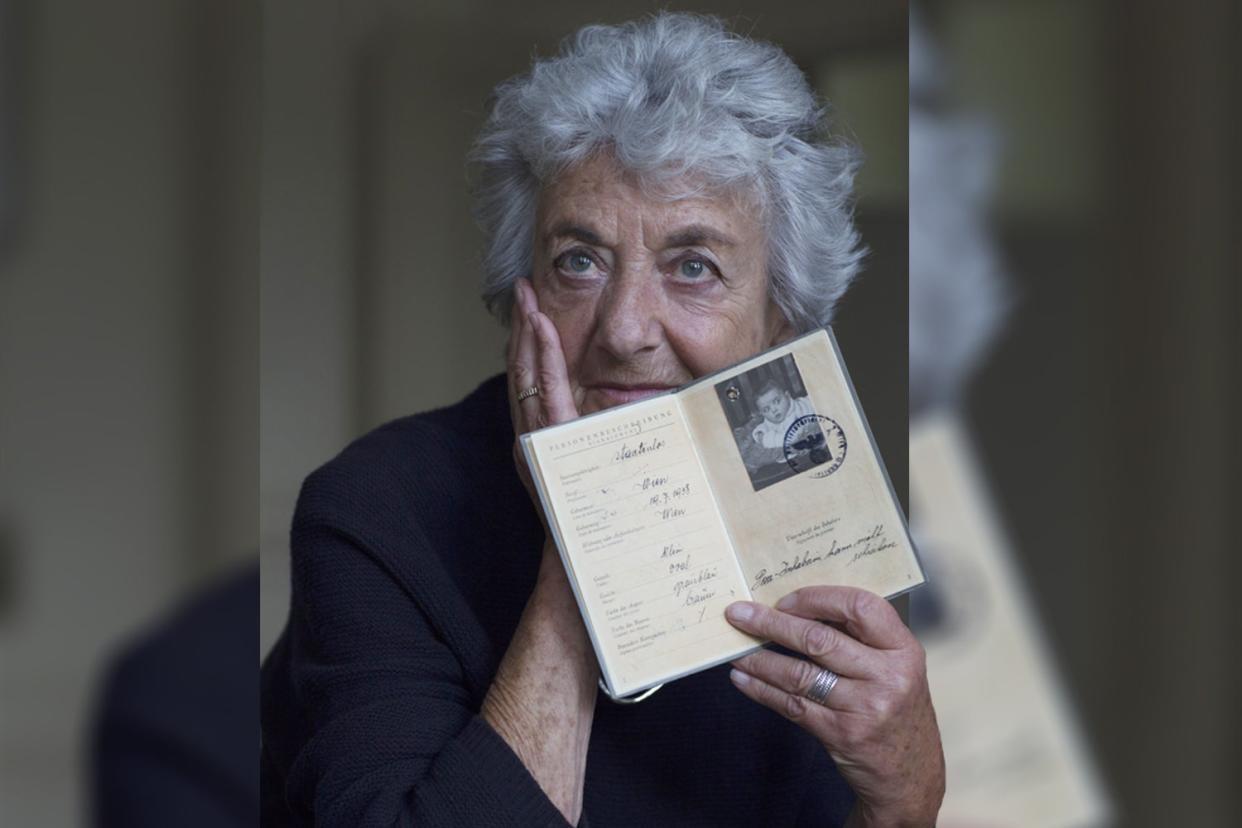 Ruth Sands with her passport, photographed by Jillian Edelstein (Jillian Edelstein / Imperial War Museum)