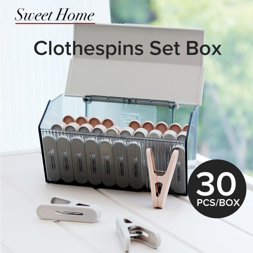 [30Pcs/Box] Clothespins Set. (Photo: Shopee SG)