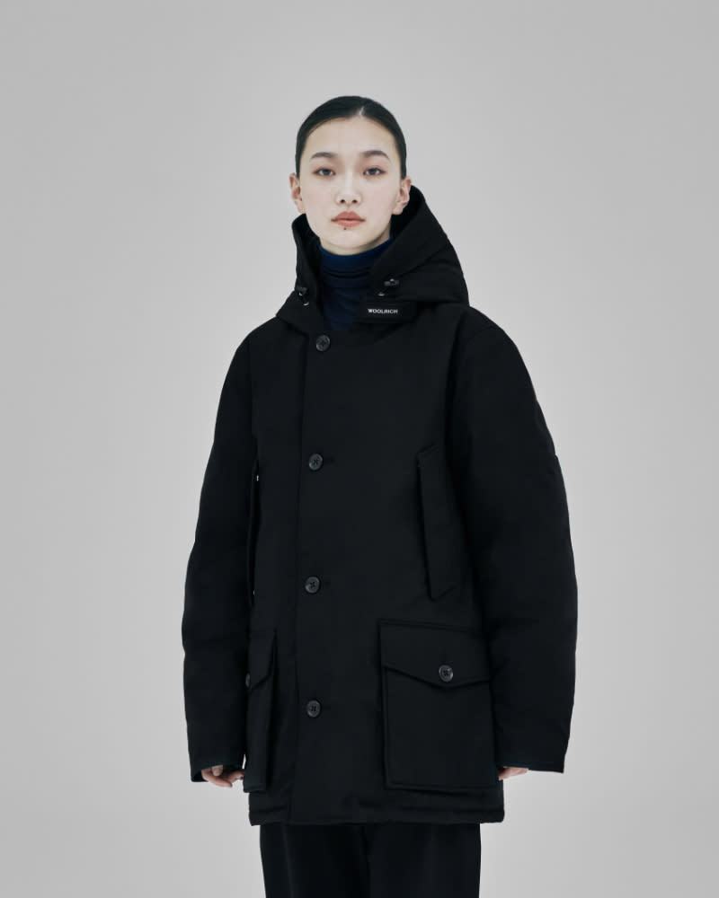 Woolrich’s Future Artic parka featuring Brewed Protein.