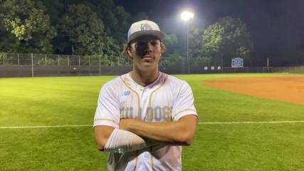 Marshall McGowan after hitting two HRs in Burns baseball's 8-1 win over Bandys