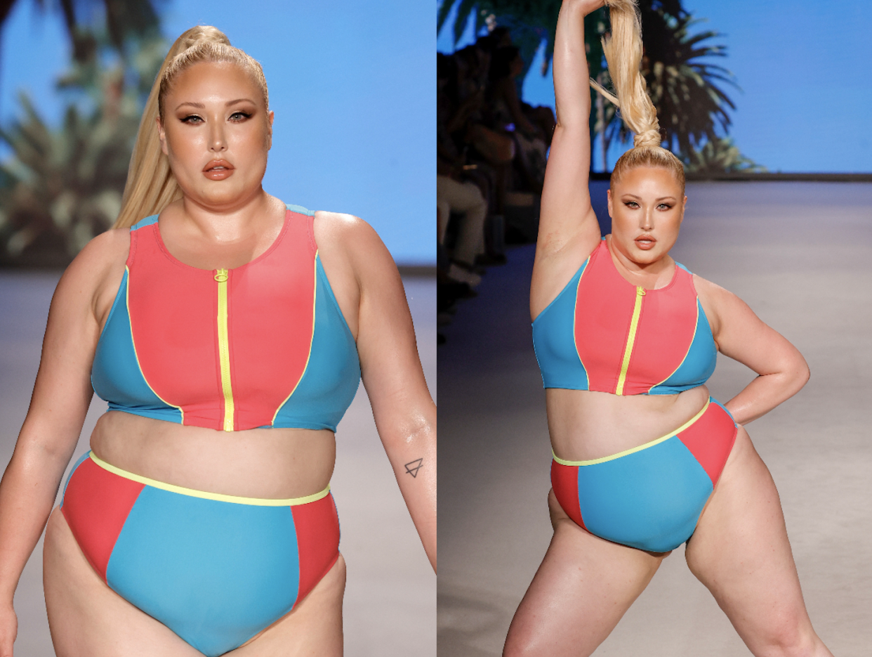 Hayley Hasselhoff took the runway at Paraiso Miami Beach Swim Week. (Photo: Getty Images)