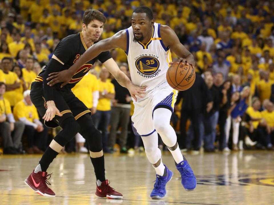 Durant was named NBA Finals MVP after inspiring the Golden State Warriors to victory (Getty)
