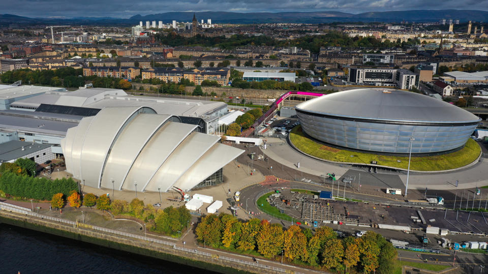 The Scottish Event Campus in Glasgow, Scotland, where the United Nations climate summit will be held. 